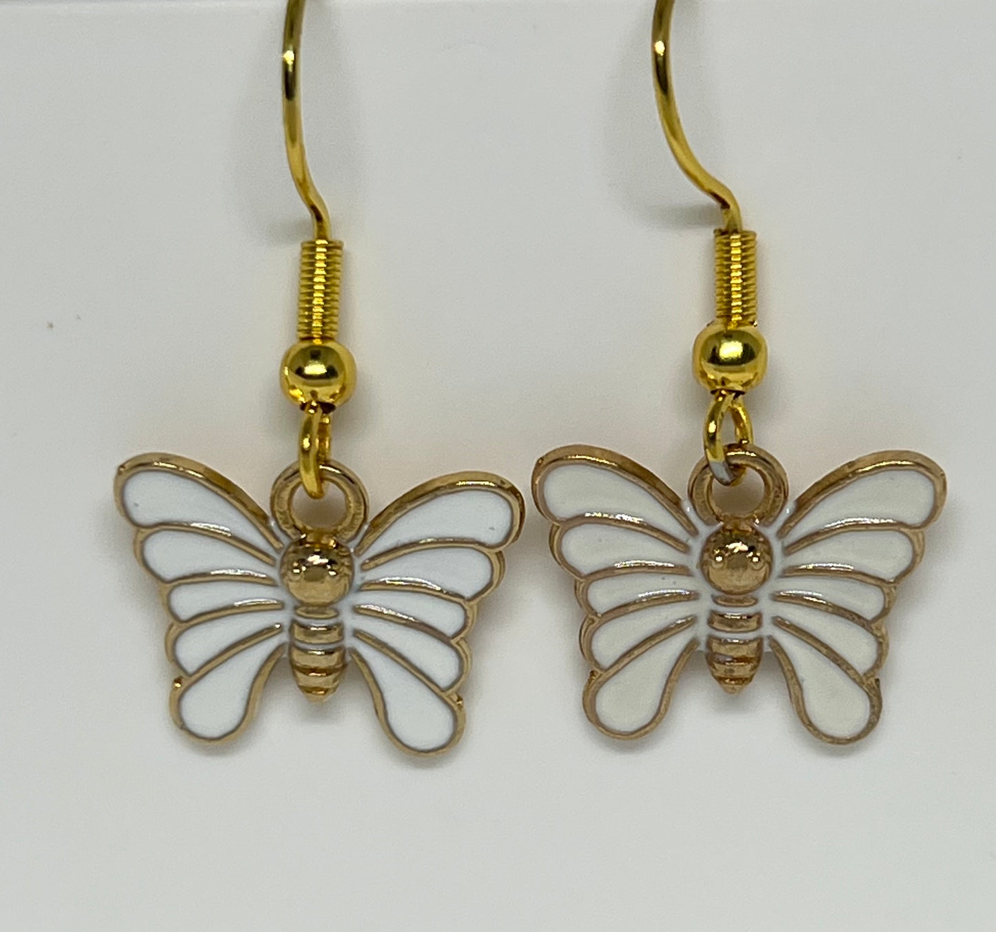 Pure Wings (White Butterfly Earrings)
