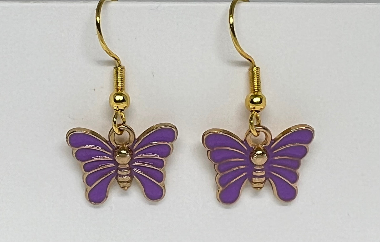 Amethyst Glow (Purple Butterfly Earrings)