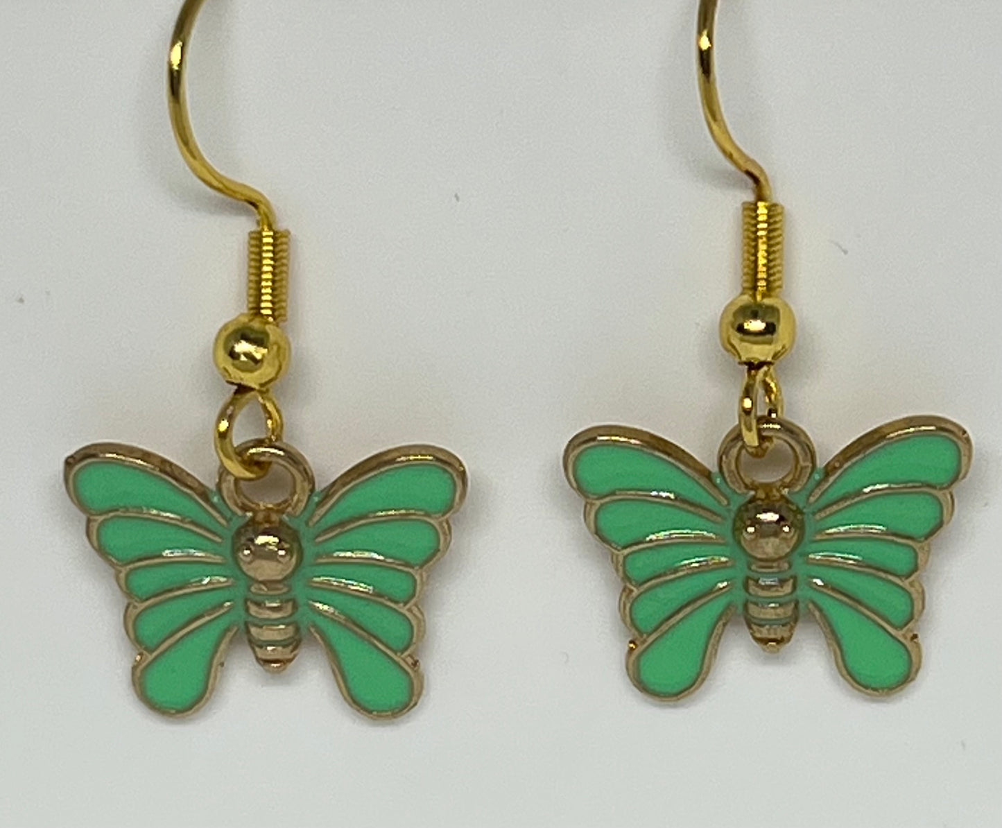 Mint Breeze (Green Butterfly Earrings)